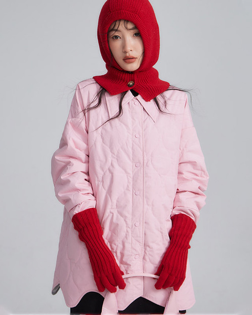 UARE 리버서블 퀼팅 셔츠자켓 (핑크)