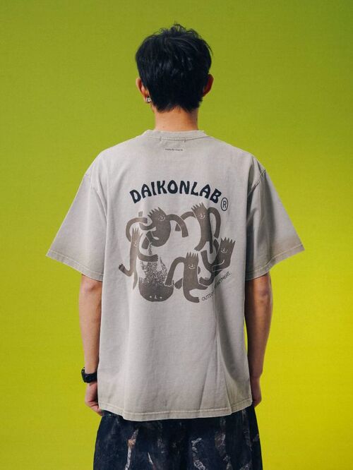DAIKON 워시드 프린팅 티셔츠 (3 컬러)
